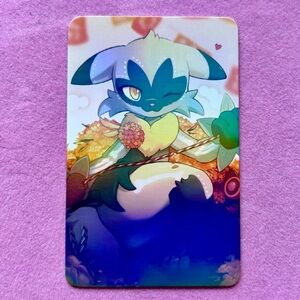 Shaymin Sky Forme Floral Promise — Rainbow Gloss Foil Collectible Art Card ✨